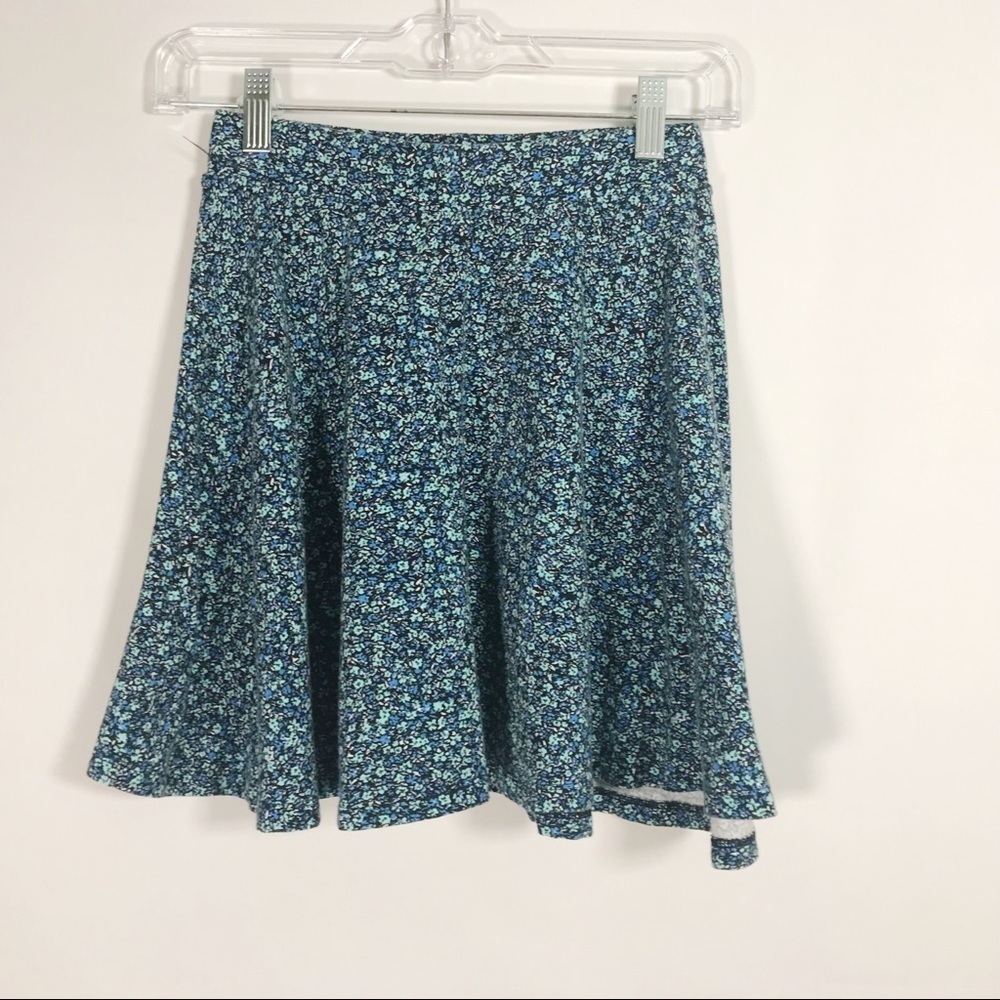 SO Women’s Blue Floral Print Circle Skirt Size Small - Midi or Mini